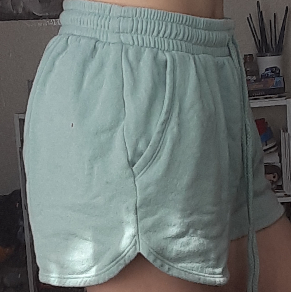 Pale blue shorts